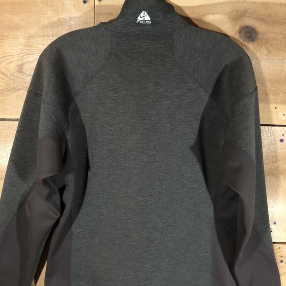 Nike ACG Therma Fit Athletic Full Zip Brown Wool Blend Jacket Womens Size Medium - Picture 9 of 11